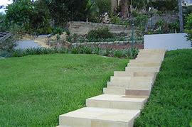 diamond sawn sandstone steps